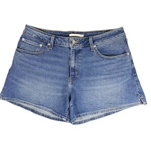 Levi’s A Line High Waist Blue Denim Shorts 33W Summer Wear Spring Break Beach